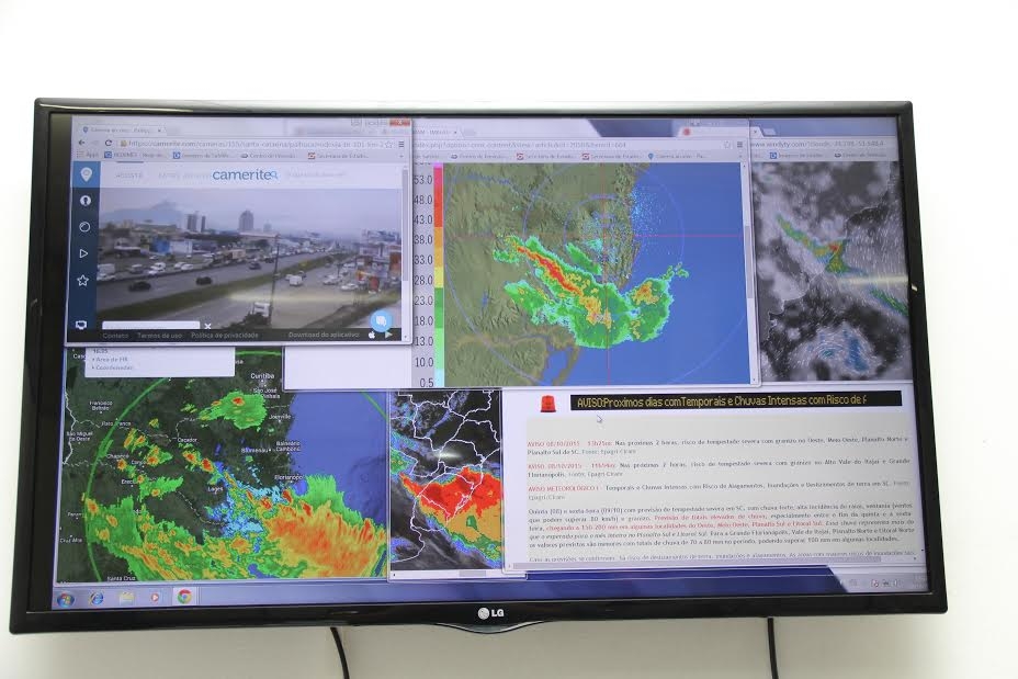 Defesa Civil de Palhoça monitora o clima em tempo real