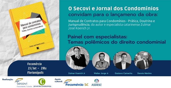 Especialista catarinense lança Manual para síndicos em Florianópolis