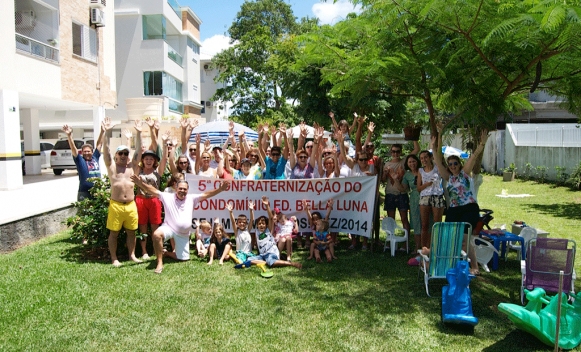 5ª Confraternização de moradores do Edifício Bella Luna, em Jurerê