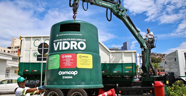 Condomínios podem participar do sistema de reciclagem implantado pela Comcap nos bairros do continente