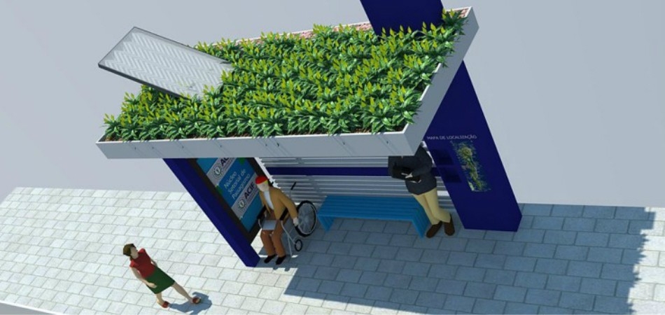 Florianópolis terá ponto de ônibus com teto verde e energia solar