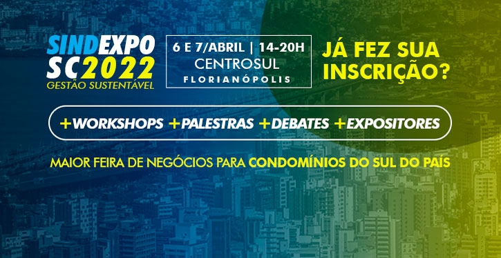 SindExpo chega a SC nos dias 6 e 7 de abril. Já fez sua inscrição?